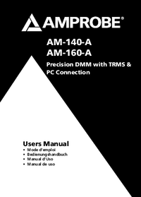 Thumbnail of document Manual - AM-140-A True-RMS Precision Digital Multimeter with PC Connection